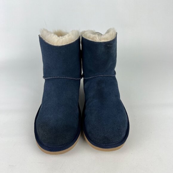 Koolaburra Womens Remley Mini Blue Suede Ankle Boot Winter Snow 1105809 size 7 - Picture 2 of 16